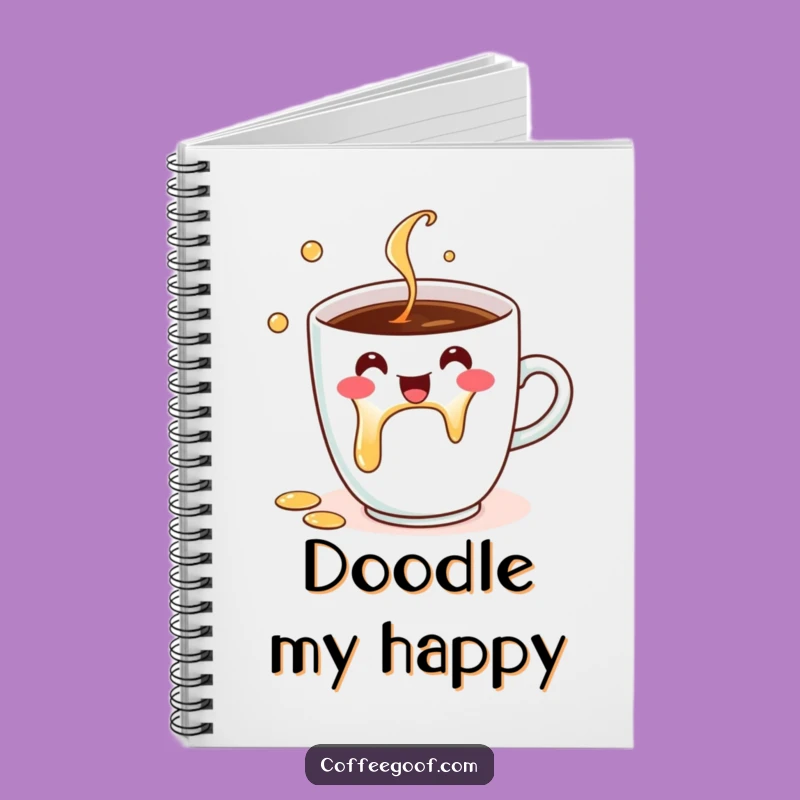 Funny Coffee Cup Notebook: Cheerful Spill Pages for a Creative Funny Gift