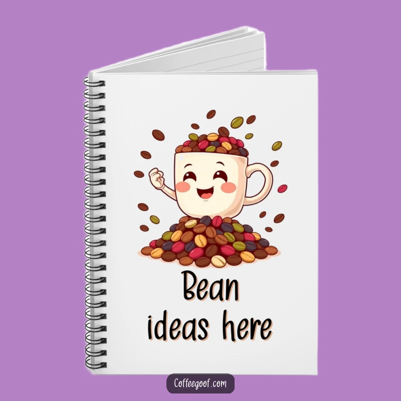 Funny Coffee Mug Juggling Beans Notebook - Hilarious Journal for Ideas