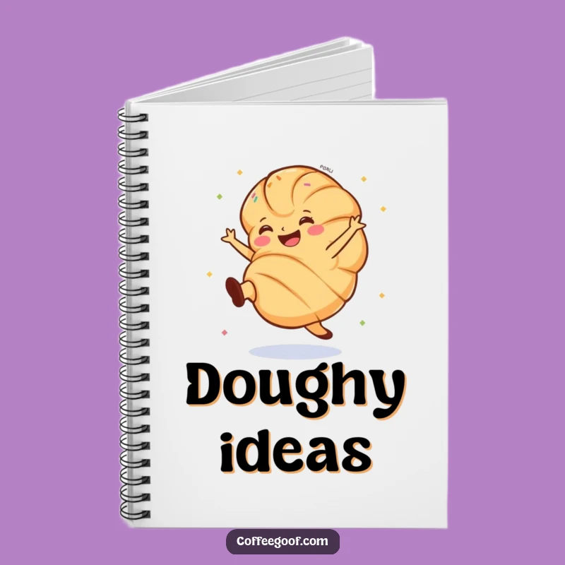 Funny Croissant Notebook: Cartwheeling Pastry Cover, Hilarious Journal Gift