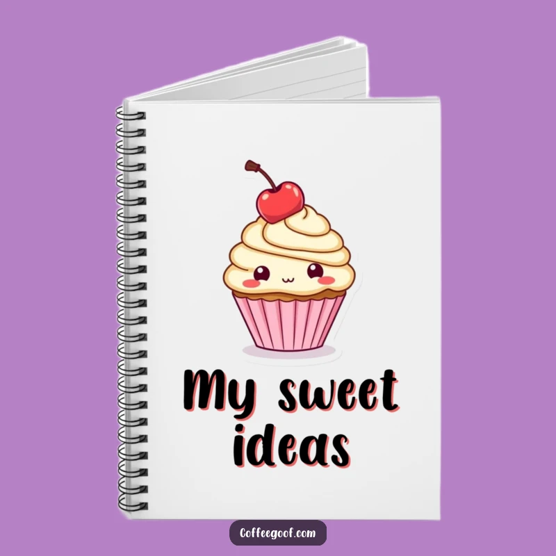 Funny Cupcake Cherry Notebook: Jot Down Sweet Ideas, Planner