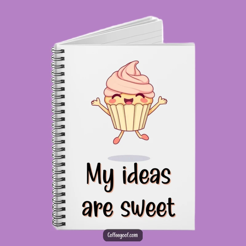 Funny Cupcake Jump Notebook: Jot Down Sweet Ideas, Great Gift