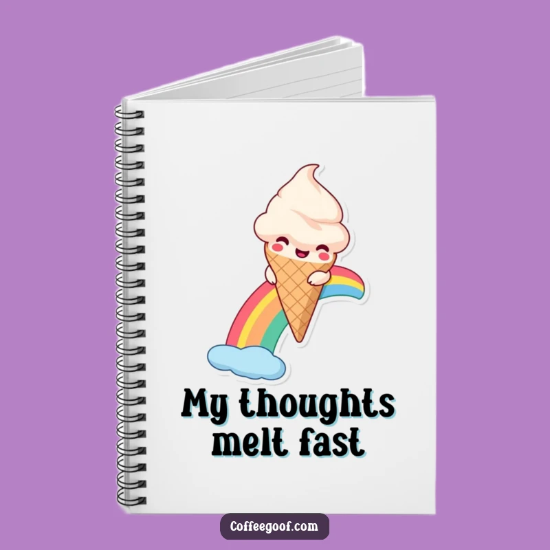 Funny Ice Cream Rainbow Notebook: Jot Down Sweet Adventures, Great Gift