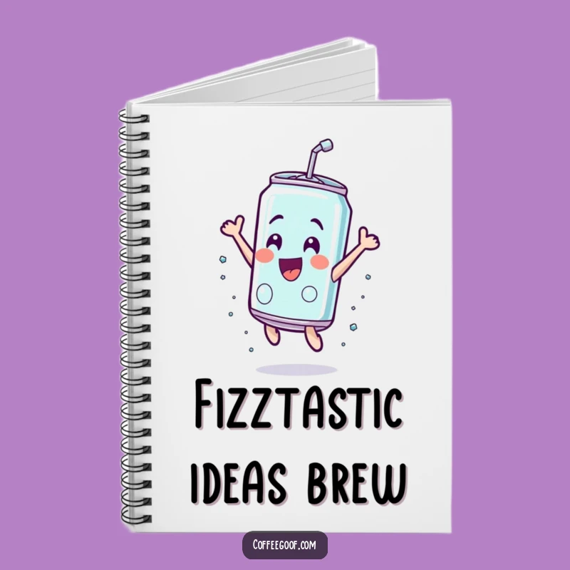 Funny Soda Can Leap Notebook - Exhilarated Writing, Ideal Funny Gift