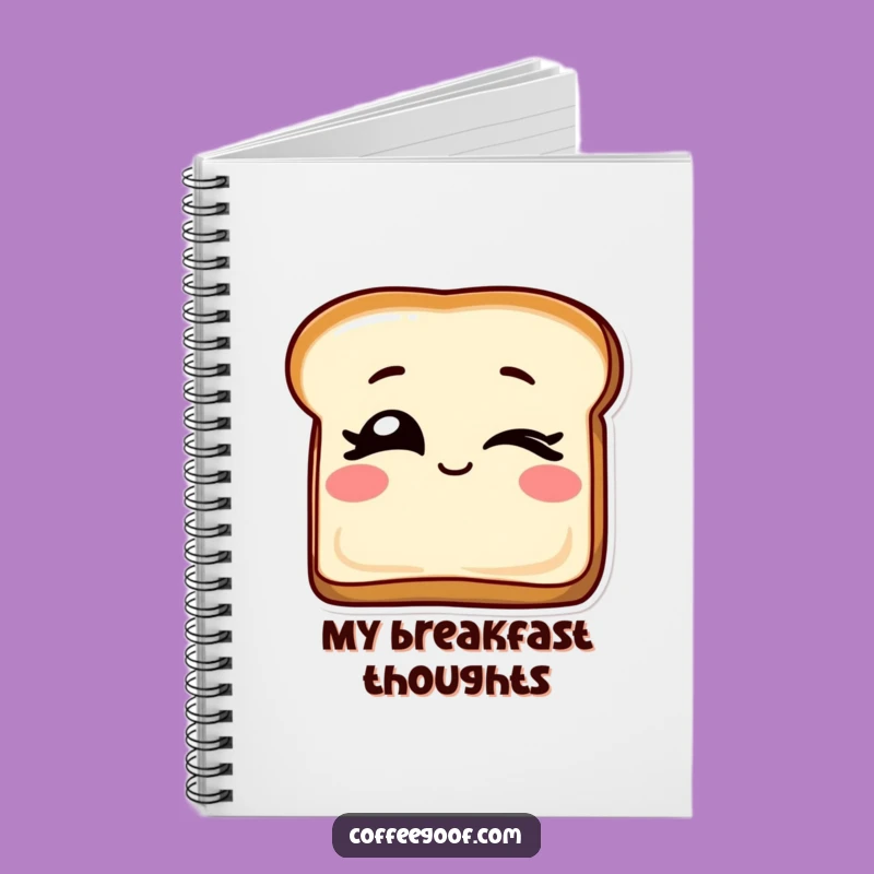 Funny Winking Toast Notebook: Jot Down Ideas with this Playful Breakfast Pal
