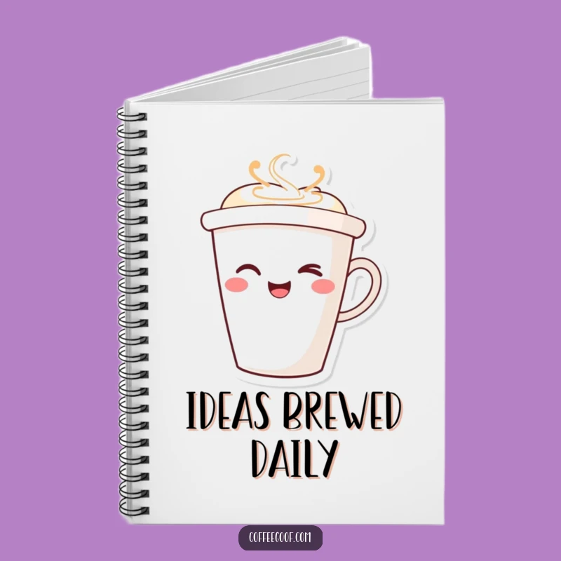 Funny Winking Coffee Cup Notebook: Playful Journal for Ideas & Daily Notes