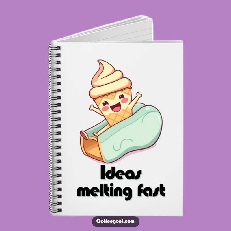 Funny Ice Cream Cone Notebook - Jot Down Joyful Slides!