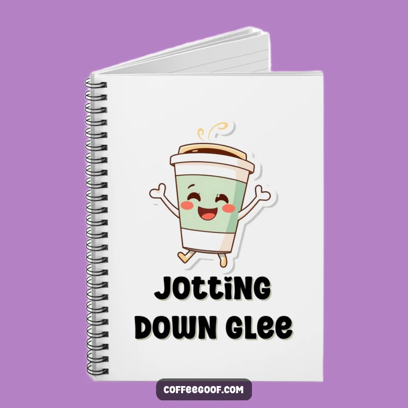 Funny Coffee Cup Notebook: Cheerful Bouncing Character Journal, Hilarious & Inspiring: Perfect Funny Gift!