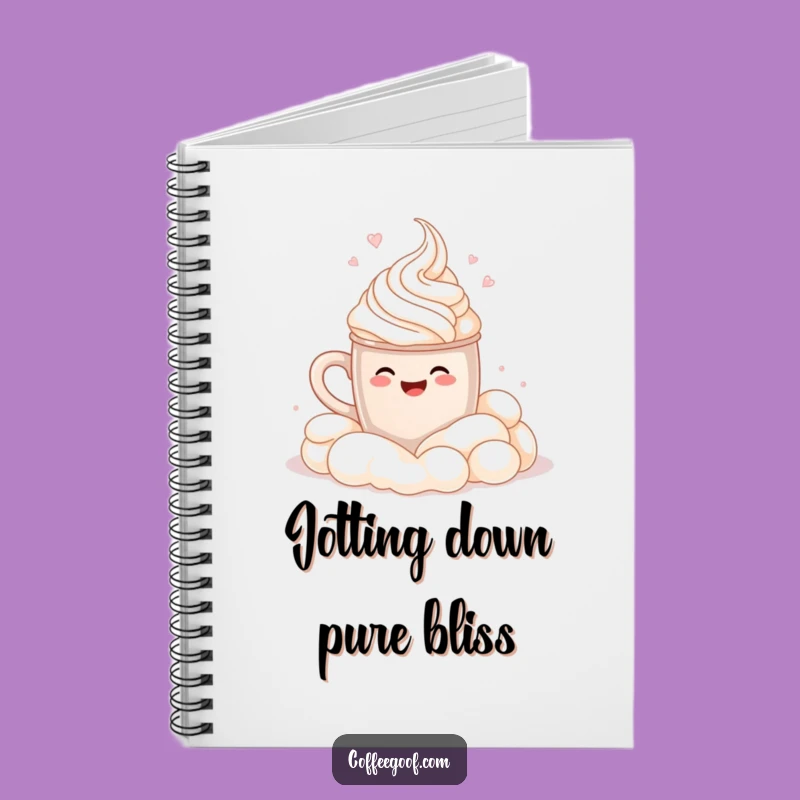 Funny Cocoa Mug Cannonball Notebook: Whipped Cream Journal, Creative Gift