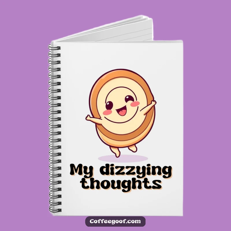 Funny Cinnamon Roll Spin Notebook - Jot Down Sweet Ideas