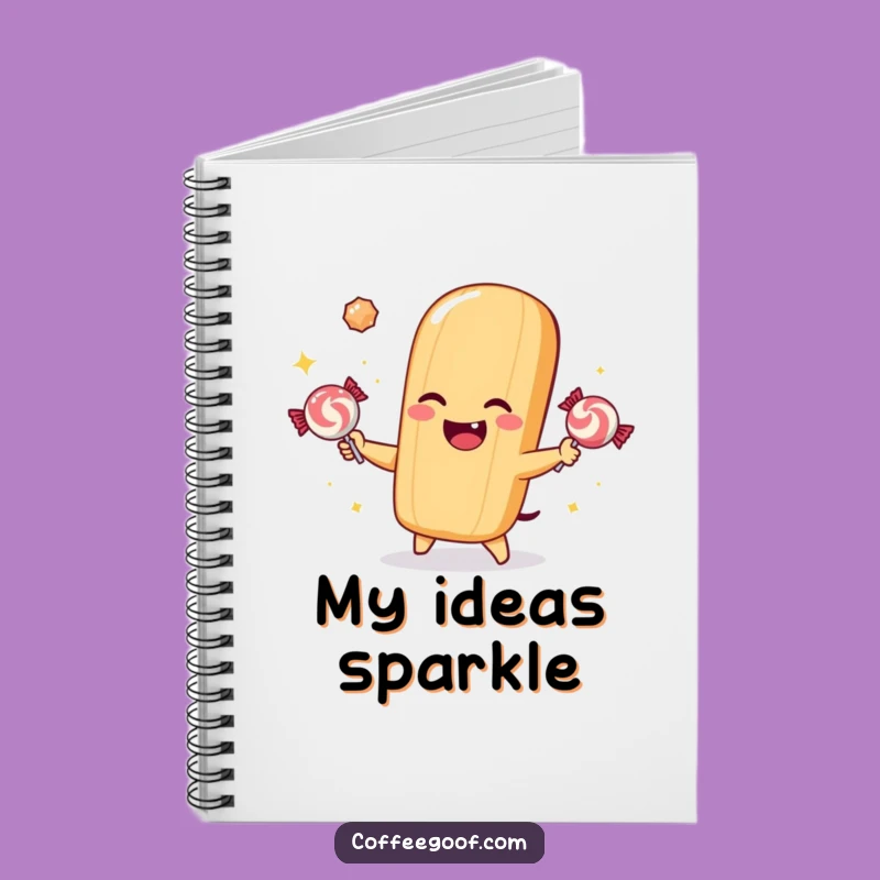 Funny Baguette Juggling Candy Notebook: Jot Down Sweet Ideas!