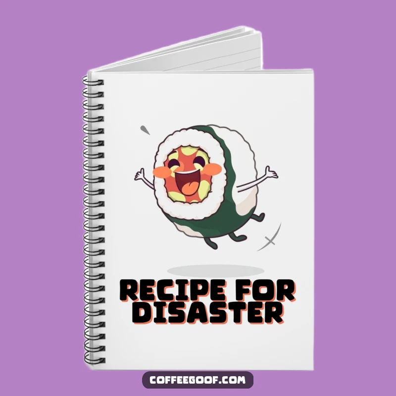 Funny Sushi Roll Spin Notebook: Jot Down Flavors, Fun Funny Gift