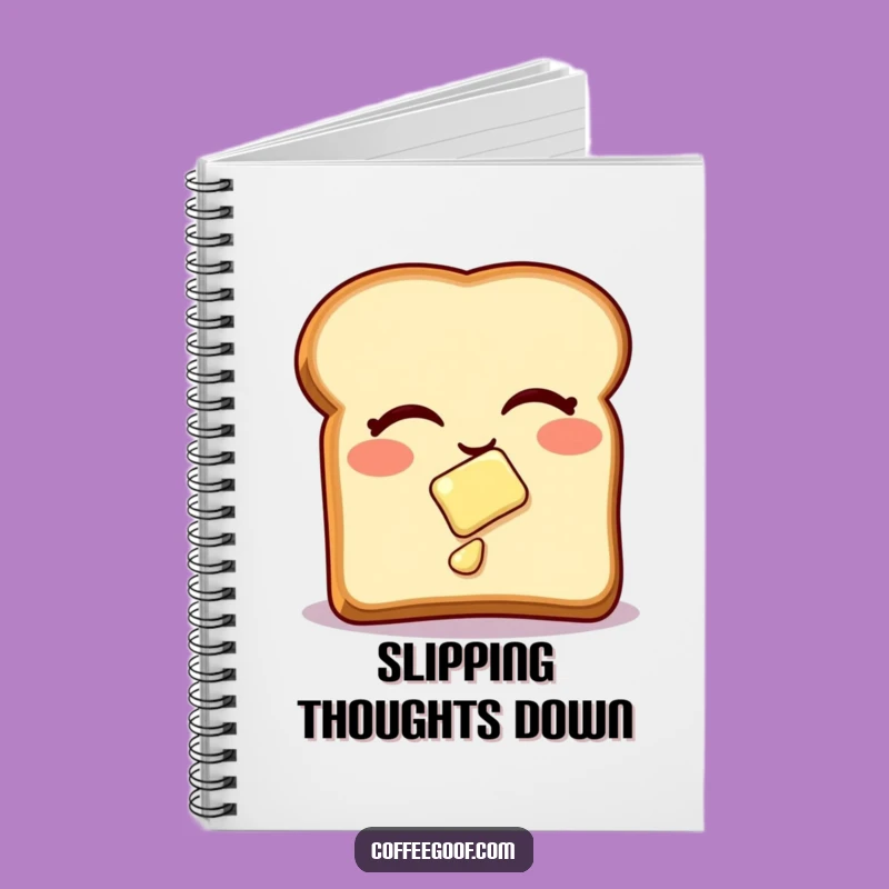 Funny Toast Notebook: Winking Butter for Slippery Ideas Funny Gift