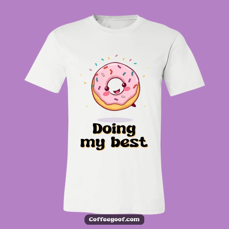 Funny T-Shirt: Cartwheeling Donut Design, Playful Apparel, Awesome Funny Gift Idea