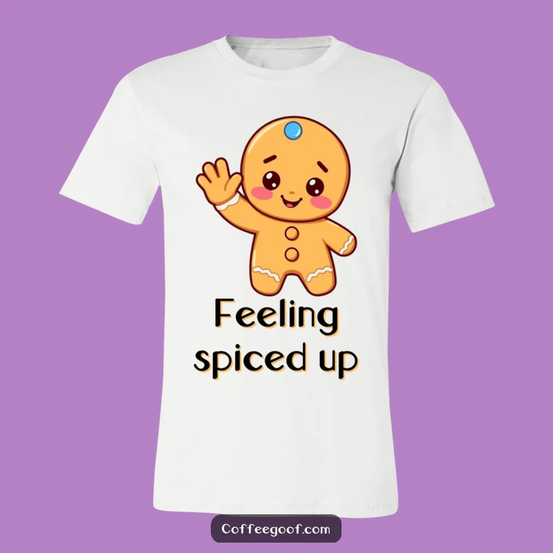 Funny Gingerbread T-Shirt: Waving Cookie Tee for Festive Fun