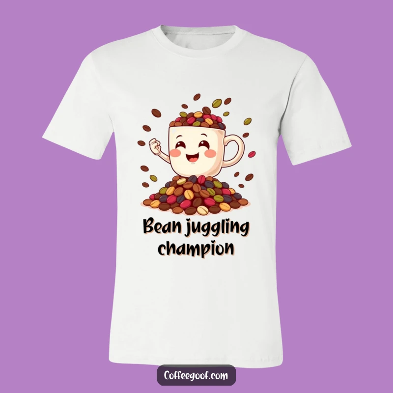 Funny Coffee Bean Juggling Mug T-Shirt - Hilarious Apparel for Coffee Fanatics