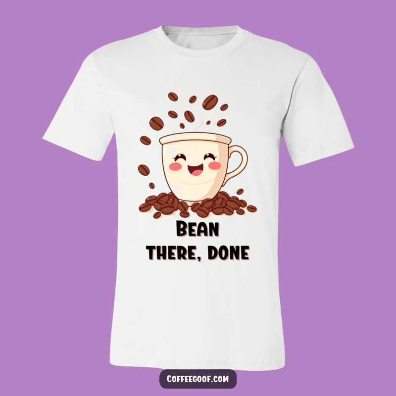 Funny Coffee Juggling Tee: Caffeine Bean Humor Shirt