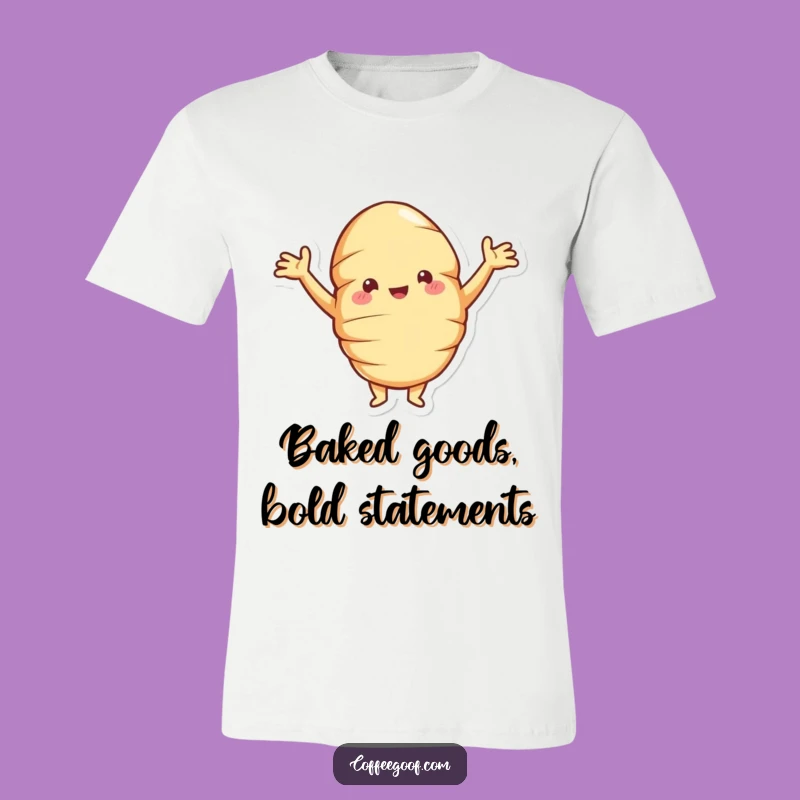 Funny Croissant T-Shirt: Proudly Posing Pastry Tee for Foodies