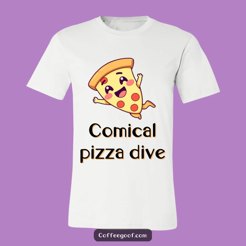 Funny Pizza Dive T-Shirt - Hilarious Apparel for Foodie Fun