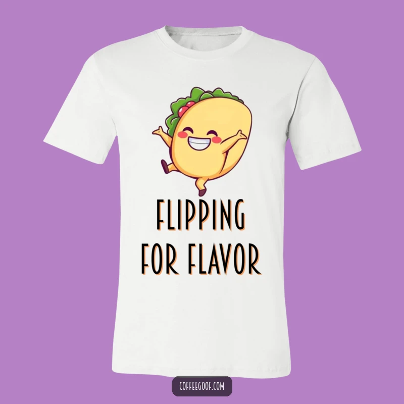Funny Taco T-Shirt: Cartwheeling Character, Fiesta Apparel, The Perfect Funny Gift!