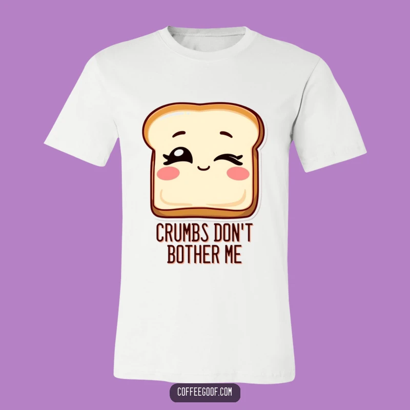 Funny Winking Toast T-Shirt: Wear Your Breakfast Smile with Playful Style
