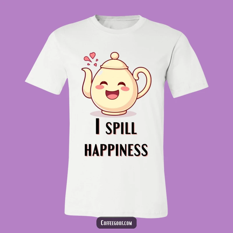 Funny Teapot Giggles T-Shirt: Happy Character Tee for Laughter Lovers