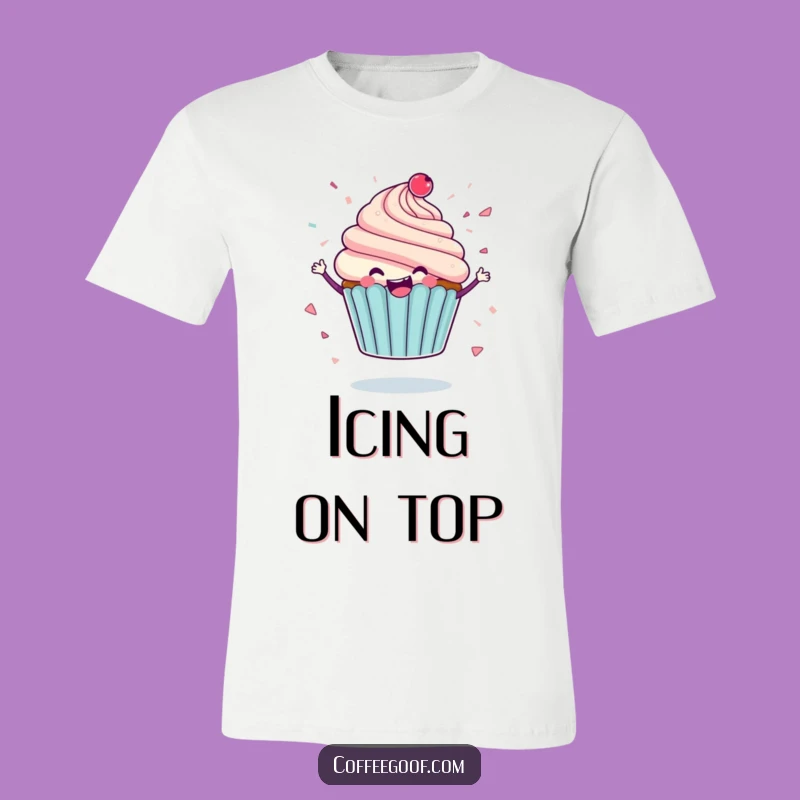 Funny Cupcake T-Shirt: Icing Confetti Fun, A Delightful Humorous Outfit