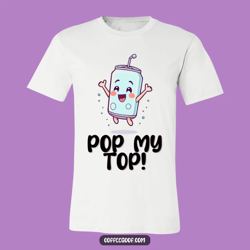 Funny Soda Can Leap T-Shirt - Exhilarated Graphic Tee, Perfect Funny Gift