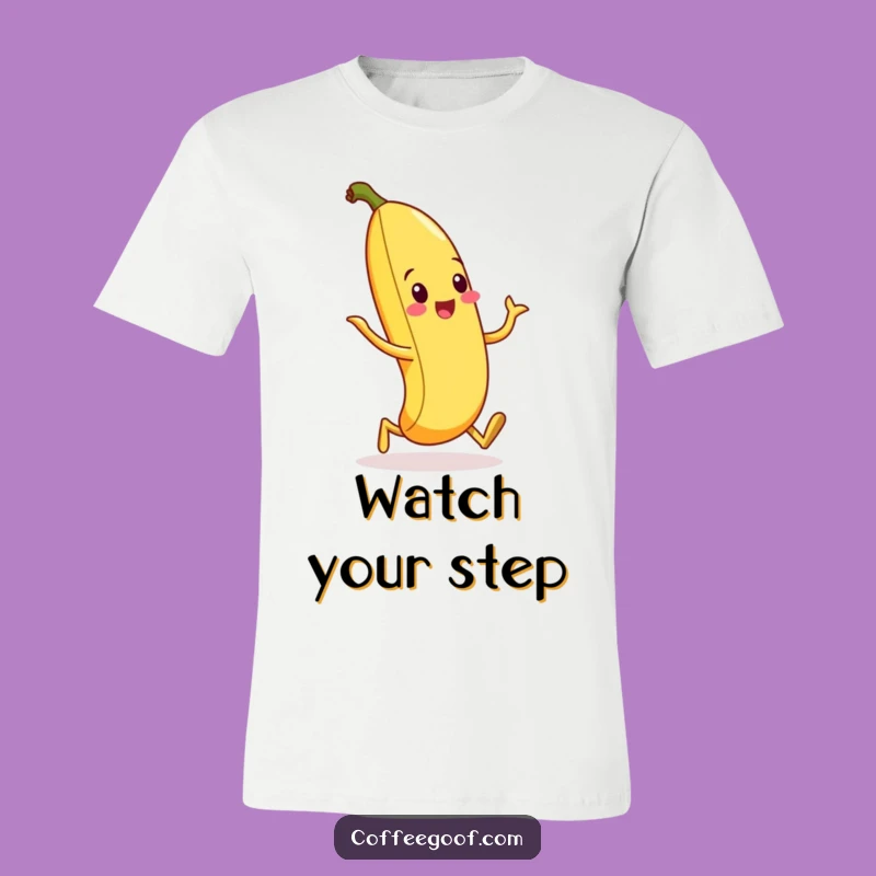 Funny Banana Peel Silly Walk T-Shirt - Strut Your Funky Style!