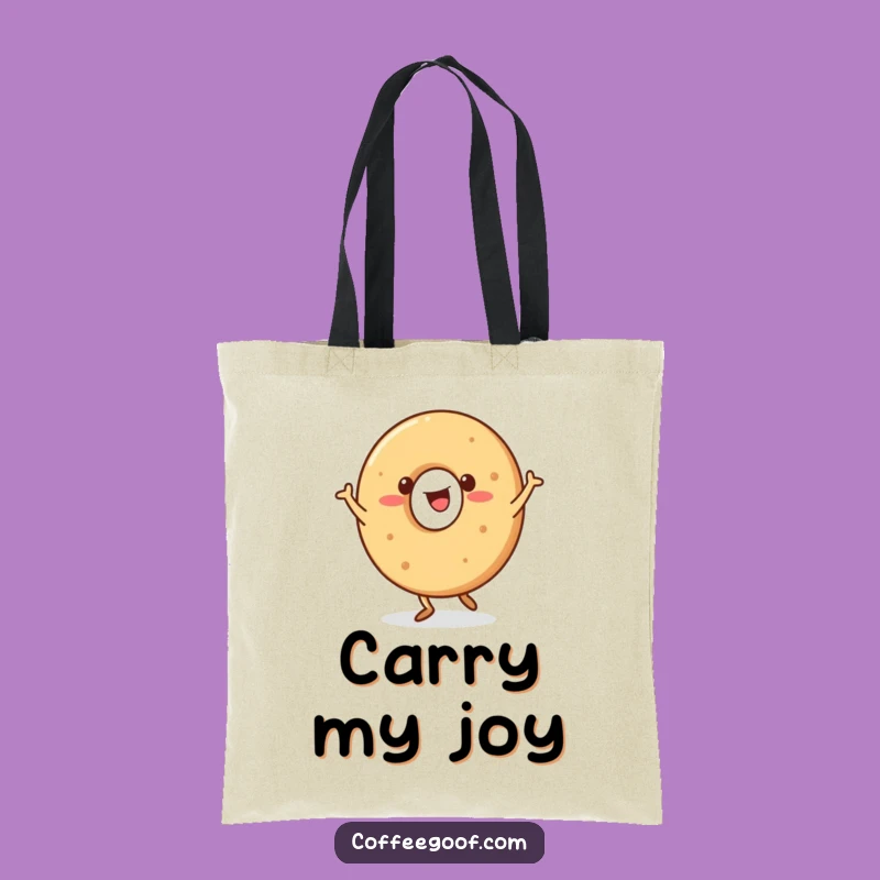 Funny Bagel Tote Bag: Happy Jig, Carry Your Fun and Food Gift