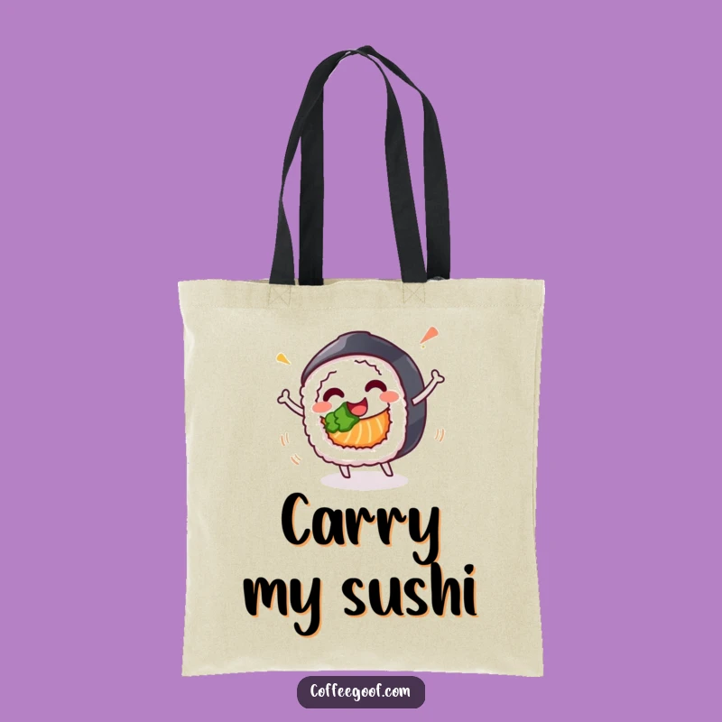Funny Sushi Roll Tote Bag: Durable Spinning Design, Practical Gift for Food Fans