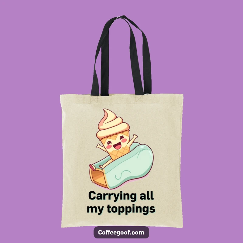 Funny Ice Cream Cone Tote Bag - Carry Your Fun Slides!