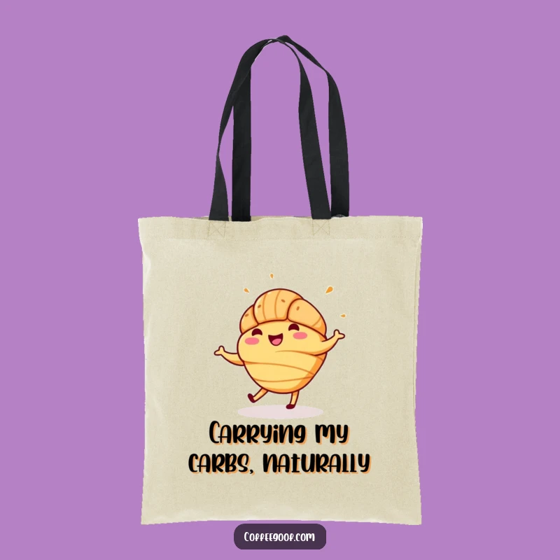Funny Croissant Jig Tote Bag: Carry Your Essentials with Pastry-Powered Fun