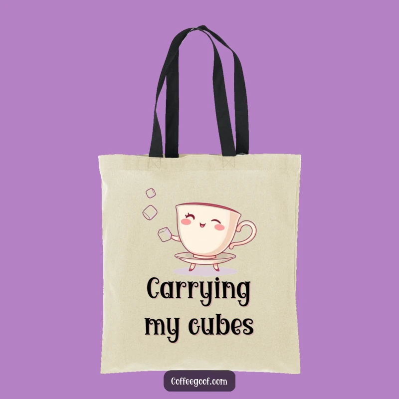 Funny Teacup Tote Bag: Winking Juggler, Stylish and Playful Gift