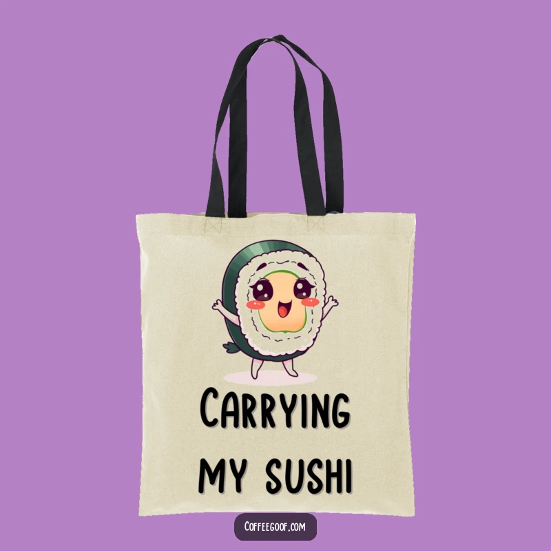 Funny Sushi Tote Bag: Dancing Character, Carry Your Fun: The Perfect Funny Gift!