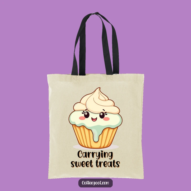 Funny Dancing Cupcake Tote Bag - Carry Your Sweetness, Great Gift