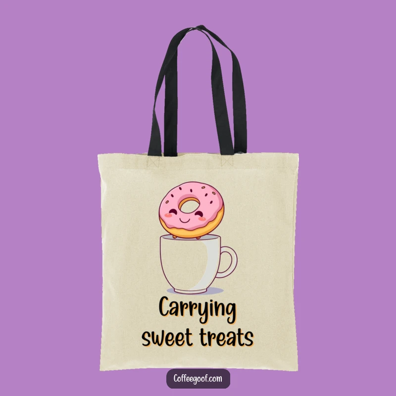 Funny Donut Leap Tote Bag - Hilarious Carry-All for Sweet Souls