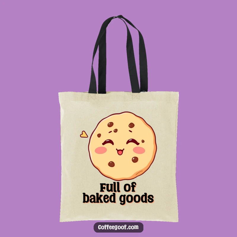 Funny Winking Cookie Tote Bag - Carry Your Snacks with a Wink!