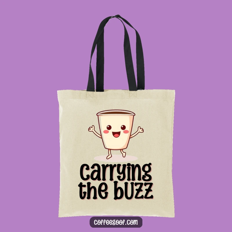 Funny Coffee Tote Bag: Jiggling Cup, Stylish Humorous Carry-All Gift