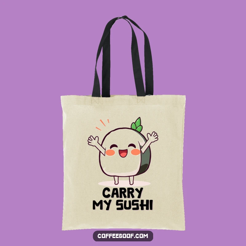 Funny Sushi Wave Tote Bag: Carry Your Day with a Smile, Ideal Gift