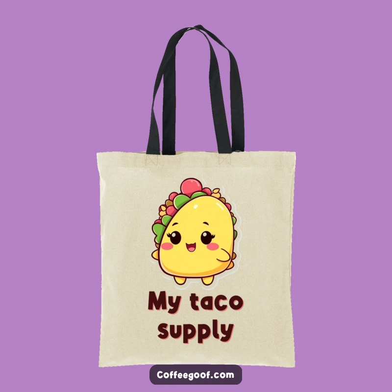 Funny Taco Tote Bag: Durable Winking Shell Design, Practical Gift for Food Lovers
