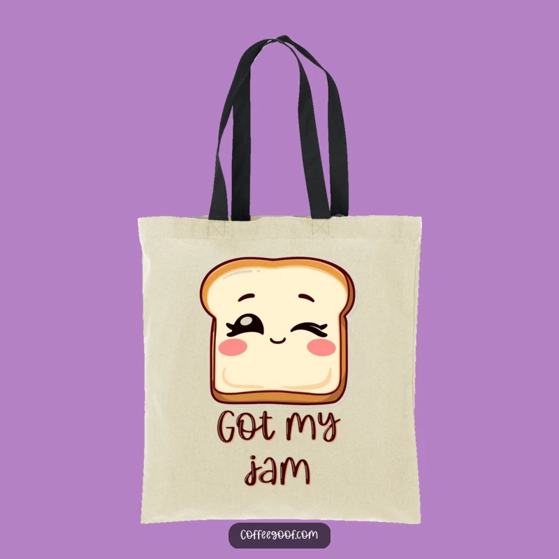 Funny Winking Toast Tote Bag: Carry Your Day with Playful Breakfast Energy