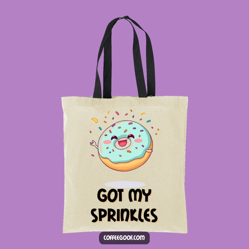 Funny Donut Juggling Tote Bag: Stylish Sweet Design, Perfect Shopping Gift!