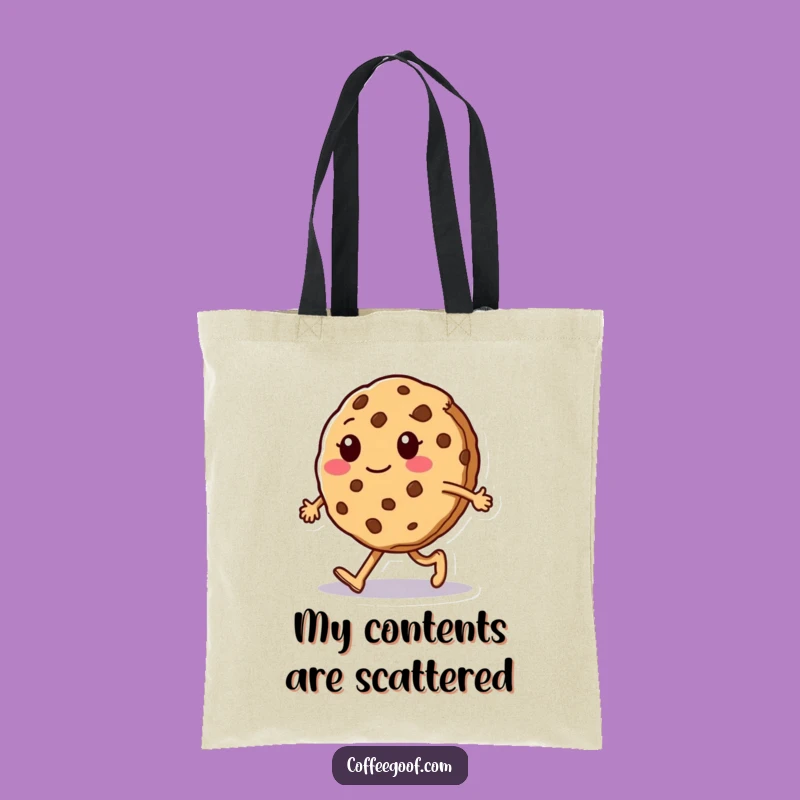 Funny Cookie Walk Tote Bag: Silly Character Accessory, Practical Gift