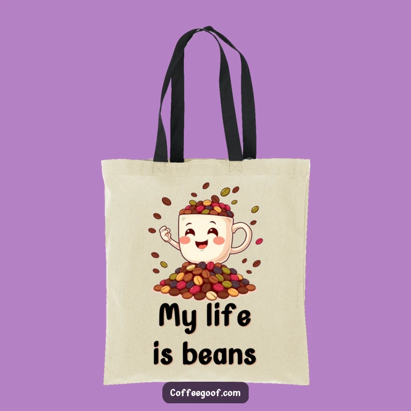 Funny Coffee Bean Juggling Mug Tote Bag - Stylish and Hilarious Carry-All