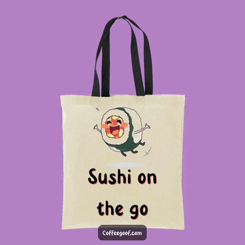 Funny Sushi Roll Spin Tote Bag: Carry Your Craving, Stylish Funny Gift